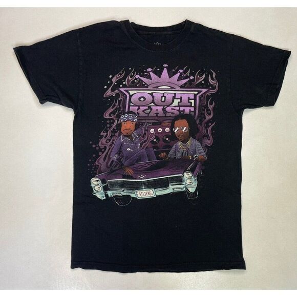 Outkast Graphic T-shirt Women Small Black Rap Music Short Sleeve - Picture 1 of 5